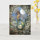 Mermaid Fairy Card Carte pour notes par Molly Harr (Fleur jaune)