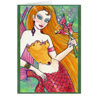 Mermaid Fairy Lily Fantasy Card van Ann Howard