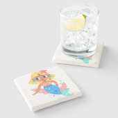 Mermaid fairy stenen onderzetter (Zijkant)