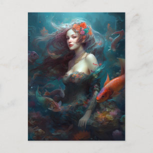 Mermaid Fantasy Art Briefkaart