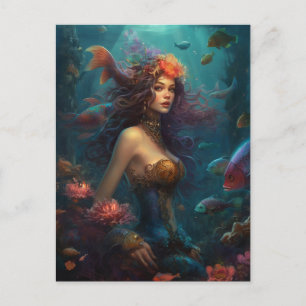 Mermaid Fantasy Art Briefkaart