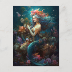 Mermaid Fantasy Art Briefkaart