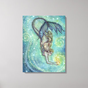 Mermaid Fantasy Art van Molly Harrison Canvas Afdruk
