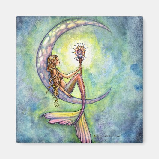 Mermaid Fantasy Fairy Art van Molly Harrison Magneet (Voorkant)