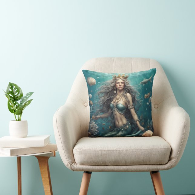 Mermaid Fantasy Kussen (Stoel)