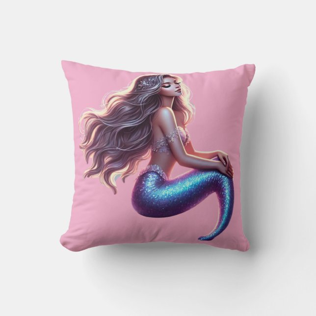 Mermaid Fantasy Pillow Kussen (Voorkant)