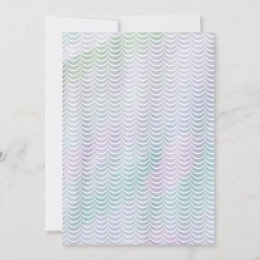 Mermaid Faux Glitter Scales Birthday Party Kaart (Achterkant)