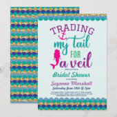 Mermaid Fête des mariées Invitation Holiday Ocean  (Devant / Derrière)