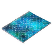 Mermaid Fish Scale Patroon Blue Notitieboek (Linkerzijde)