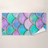 Mermaid fish scale wave japanese seamless pattern. (Serviette de bain)