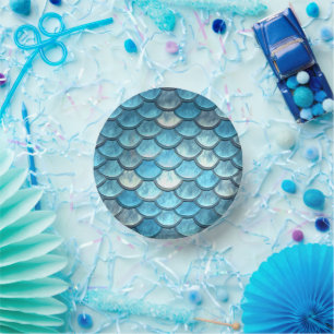 Mermaid Fish Scales Turquoise Party Papieren Kommen