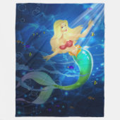 Mermaid Fleece Deken (Voorkant)