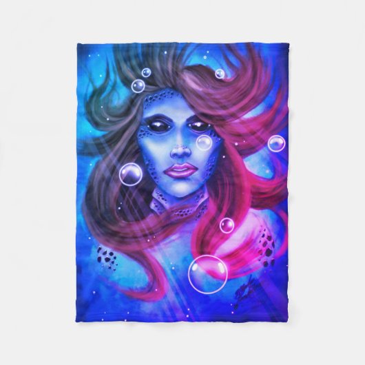 Mermaid Fleece Deken (Voorkant)