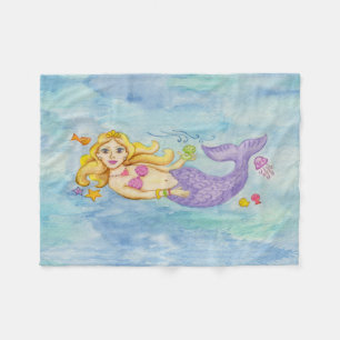 Mermaid fleece Gooi Deken