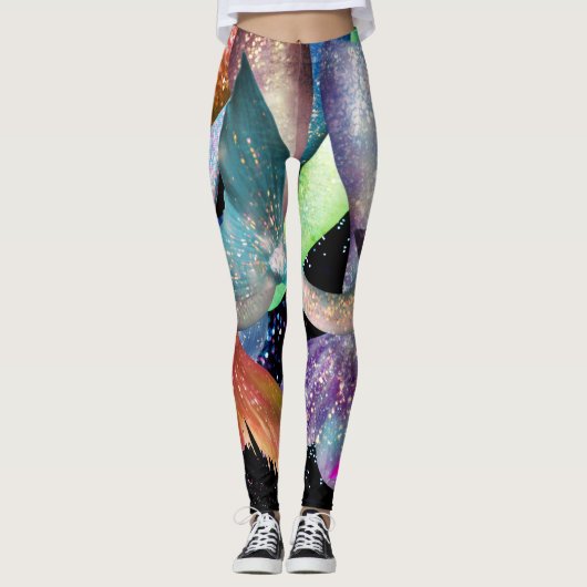 Mermaid Frenzy Tangle Customisé Leggings modifiabl (Devant)