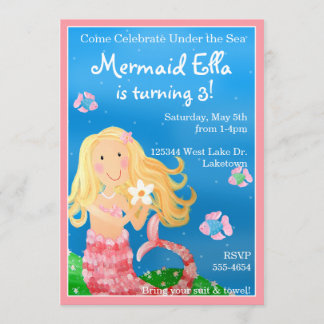 Mermaid Garden Invitation Kaart