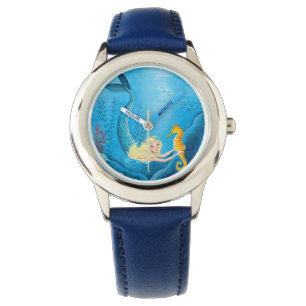 Mermaid Girl Blue Horloge