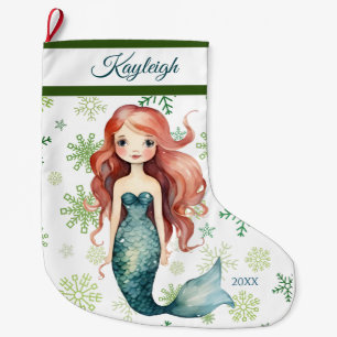 Mermaid Girl Grote Kerstsok