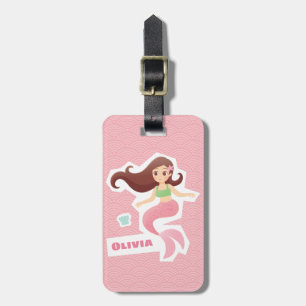  Mermaid Girl Personeel reizen Bagagelabel