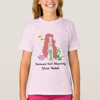Mermaid Girl Starring [Jouw naam] Tshirts