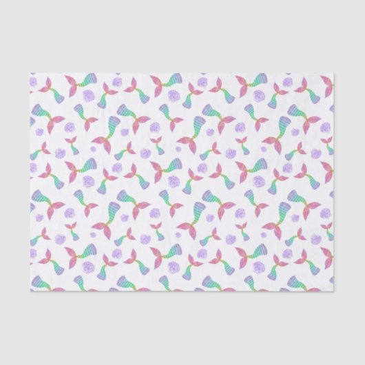 Mermaid Glitter Pattern Tissuepapier (Voorkant)