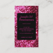 Mermaid Glitter Pink Event Planner Visitekaartje (Achterkant)