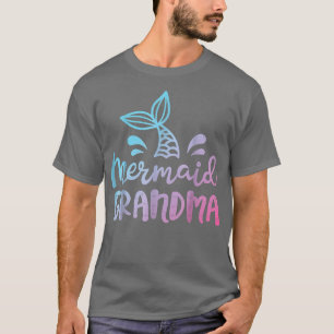 Mermaid Grandma Funny Grandmoeder Family Matching T-shirt