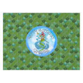 Mermaid Green Warrior Tablecloth Tafelkleed (Voorkant (Horizontaal))