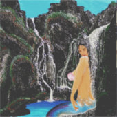 Mermaid grotto douche #1 sticker (Voorkant)