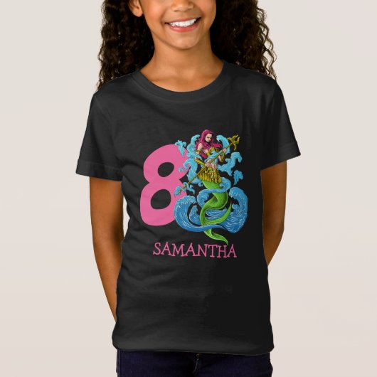 Mermaid Guerrier 8e anniversaire T-shirt (Devant)