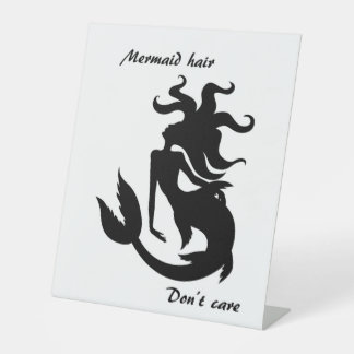 Mermaid Hair maakt niet uit Reclamebord Met Voetstuk