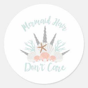 Mermaid Hair maakt niet uit Ronde Sticker