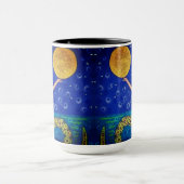 Mermaid Holding Moon Mug Mok (Midden)