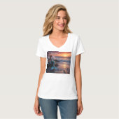 Mermaid in the sunrise - The Sea calls to me - T-shirt (Voorkant volledig)