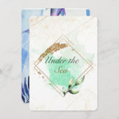 mermaid Invitation à la douche nuptiale à thème (Devant / Derrière)