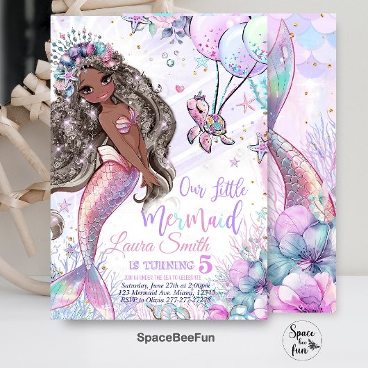 Mermaid Invitation Anniversaire Mermaid invitation