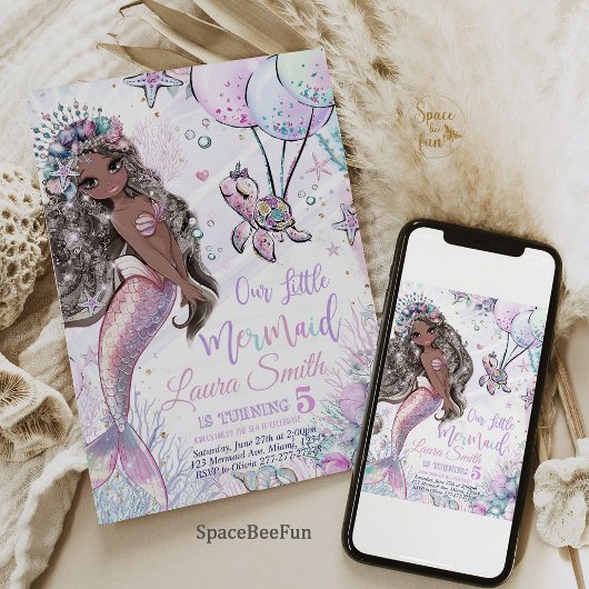 Mermaid Invitation Anniversaire Mermaid invitation