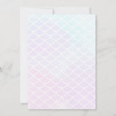 Mermaid Invitation Mermaid Birthday Invitation Kaart (Achterkant)