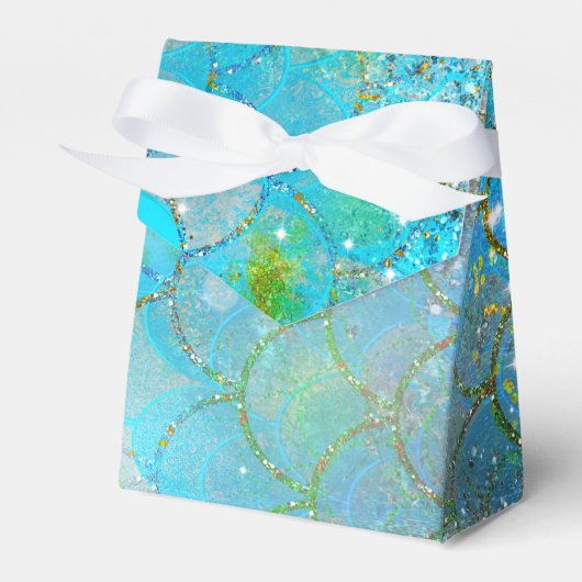 Mermaid Iridescent Pearl Shimmer Birthday Party Bedankdoosjes (Voorkant Zijde)