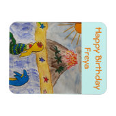 Mermaid Island Birthday Flexible Magnet Magneet (Horizontaal)