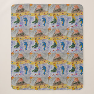 Mermaid Island Sherpa Blanket Deken