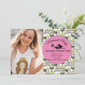 Mermaid Jaune Anniversaire Fête Invitation (Debout devant)
