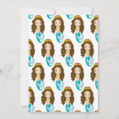 Mermaid Jaune Anniversaire Fête Invitation (Dos)