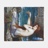 Mermaid, John William Waterhouse Fleece Deken (Voorkant (Horizontaal))