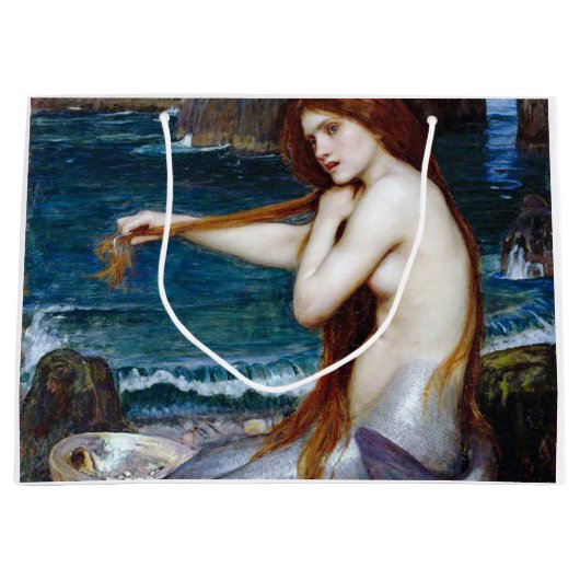 Mermaid, John William Waterhouse Groot Cadeauzakje (Voorkant)