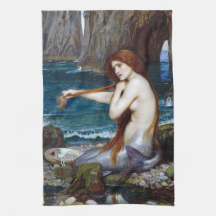 Mermaid, John William Waterhouse Theedoek
