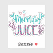 Mermaid Juice Water Fles Funny Drink Sticker (Vel)
