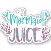 Mermaid Juice Water Fles Funny Drink Sticker (Voorkant)