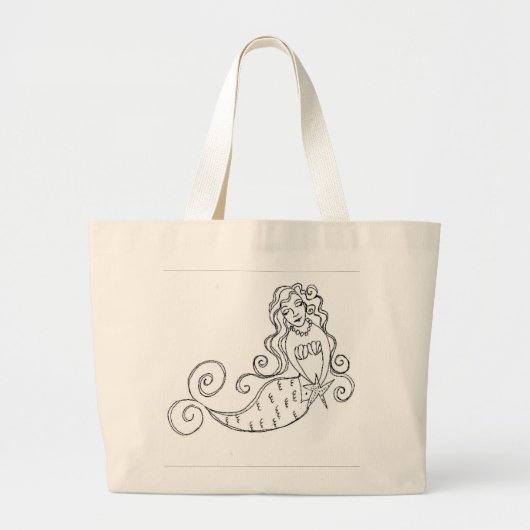 Mermaid Jumbo Canvas tas (Voorkant)