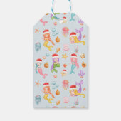 Mermaid Kerstmis Cadeaulabel (Achterkant)